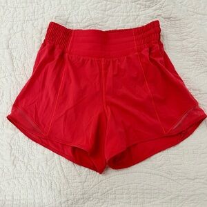 lululemon athletica Vibrant Red Athletic Shorts